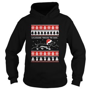 Dachshund Through The Snow Ugly Christmas shirt 1