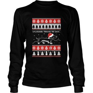 Dachshund Through The Snow Ugly Christmas shirt 2