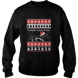 Dachshund Through The Snow Ugly Christmas shirt 3