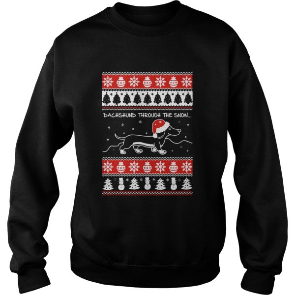 Dachshund Through The Snow Ugly Christmas shirt