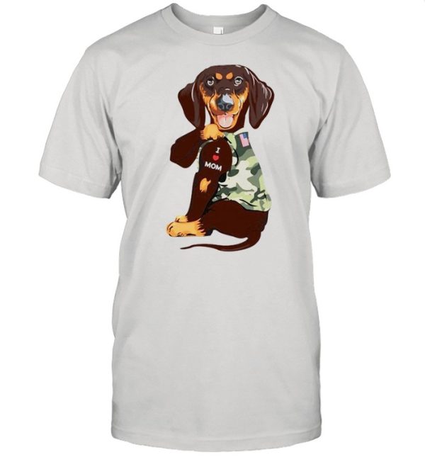 Dachshund Veteran tattoos I love mom shirt