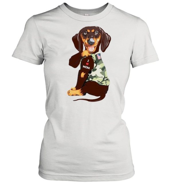 Dachshund Veteran tattoos I love mom shirt