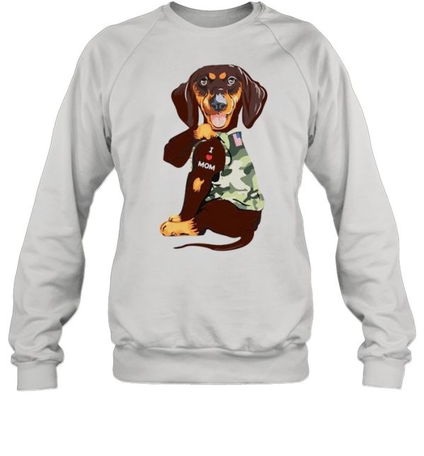 Dachshund Veteran tattoos I love mom shirt