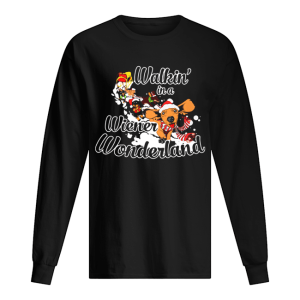 Dachshund Walkin' In A Wiener Wonderland Christmas Shirt 1