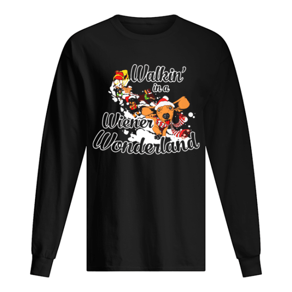 Dachshund Walkin’ In A Wiener Wonderland Christmas Shirt