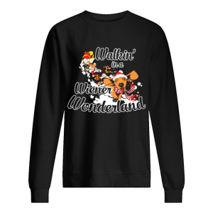 Dachshund Walkin' In A Wiener Wonderland Christmas Shirt 2