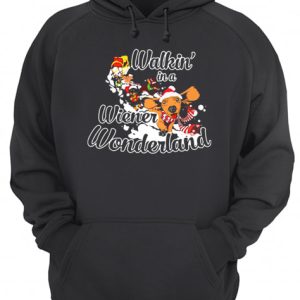 Dachshund Walkin' In A Wiener Wonderland Christmas Shirt 3