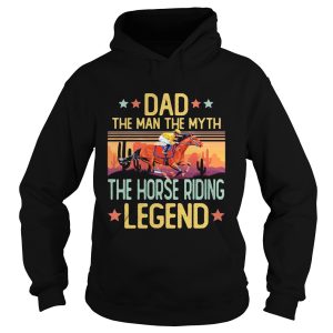 Dad the man the myth the horse riding legend happy fathers day stars vintage retro shirt 1