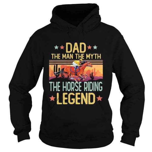 Dad the man the myth the horse riding legend happy fathers day stars vintage retro shirt