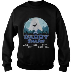 Daddy Shark Boo Boo Boo Ghost Halloween Shirt 3