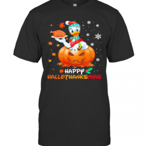 Daisy Duck Happy Hallothanksmas Halloween Thanksgiving Christmas T-Shirt