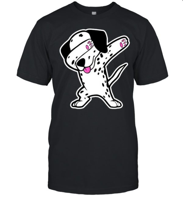 Dalmatian dabbing shirt