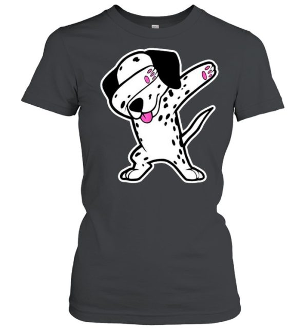 Dalmatian dabbing shirt