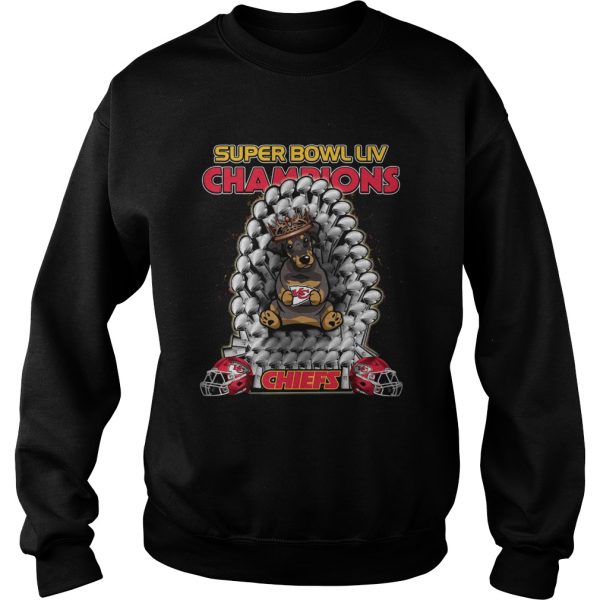 Daschund Iron Throne Super Bowl LIV Champions Chiefs shirt