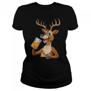 Deer Drinking Beer for a Hunter T Shirt 2