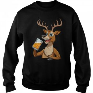 Deer Drinking Beer for a Hunter T Shirt 4