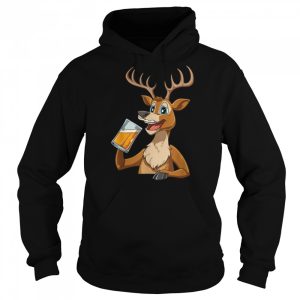 Deer Drinking Beer for a Hunter T Shirt 5