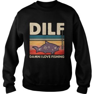 Dilf Damn I Love Fishing Vintage shirt 2