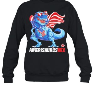 Dinosaur 4th of July Kids Boys Amerisaurus Rex American flag shirt 4