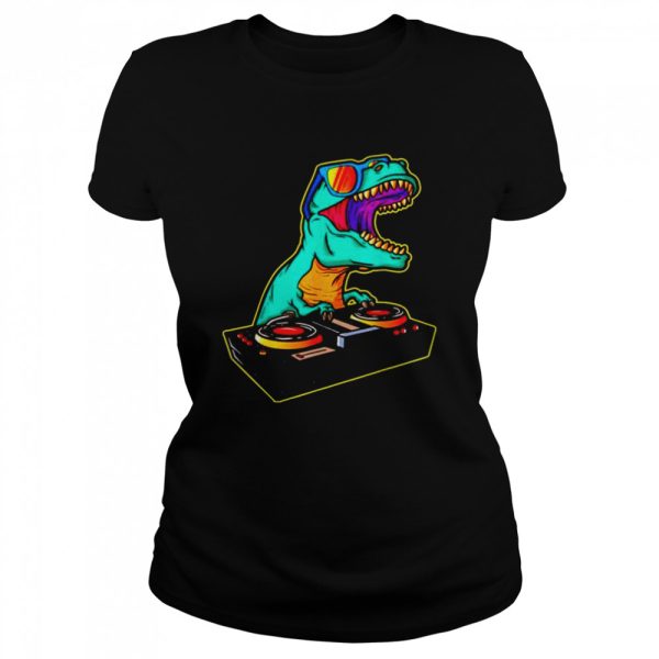 Dinosaur DJ Party Club Shirt