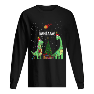 Dinosaur Santa Christmas Tree shirt 1