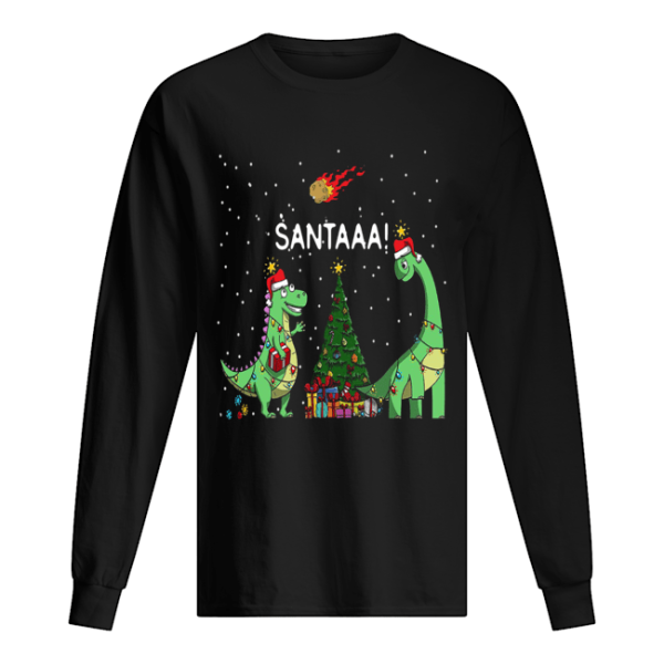 Dinosaur Santa Christmas Tree shirt