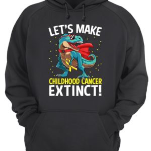 Dinosaur T Rex Childhood Cancer Awareness Warrior Gift Shirt 3