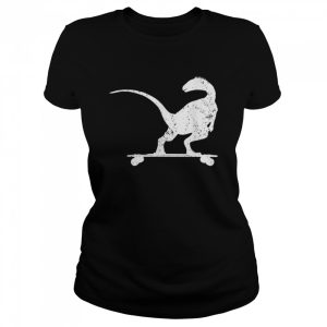 Dinosaurs On Longboard Skater Shirt