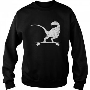 Dinosaurs On Longboard Skater Shirt 4