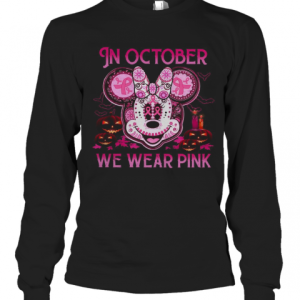 Disney Mickey Mouse Cancer In October We Wear Pink Halloween T Shirt 1