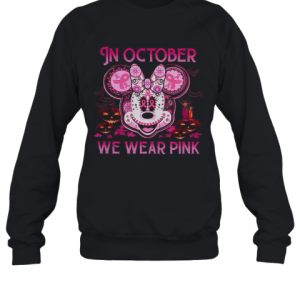 Disney Mickey Mouse Cancer In October We Wear Pink Halloween T-Shirt