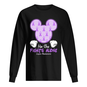 Disney Mickey Mouse No One Fights Alone Lupus Awareness shirt 1