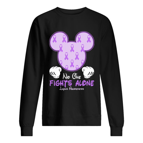 Disney Mickey Mouse No One Fights Alone Lupus Awareness shirt