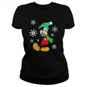 Disney Mouse Holiday Snowflakes Portrait Christmas shirt 2