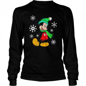 Disney Mouse Holiday Snowflakes Portrait Christmas shirt 3