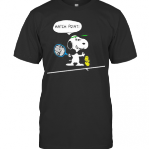 Disney Snoopy Playing Badminton Match Point T-Shirt