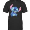 Disney Stitch Hug Heart American Flag Independence Day T-Shirt