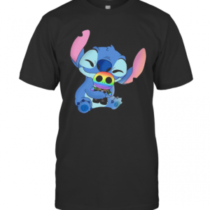 Disney Stitch Hug Jack Skellington Lgbt T-Shirt