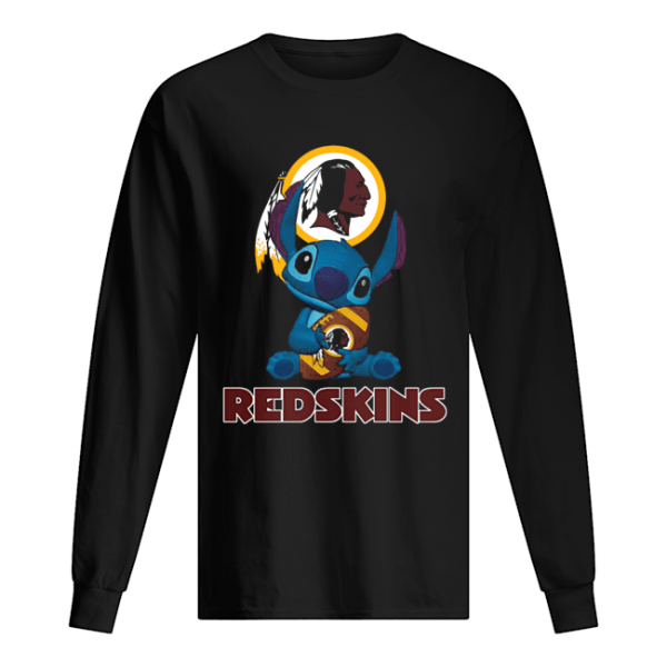 Disney Stitch Hug Washington Redskins Logo shirt