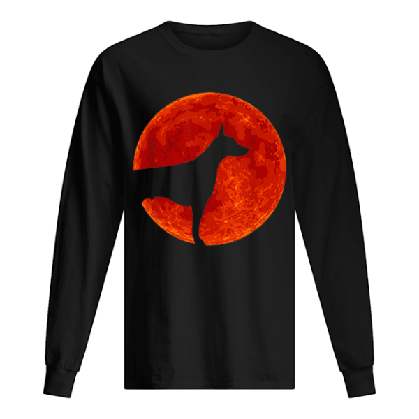 Doberman Dog Lover Red Moon Halloween shirt