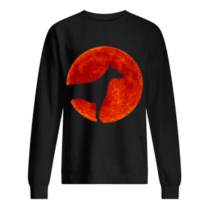 Doberman Dog Lover Red Moon Halloween shirt 2