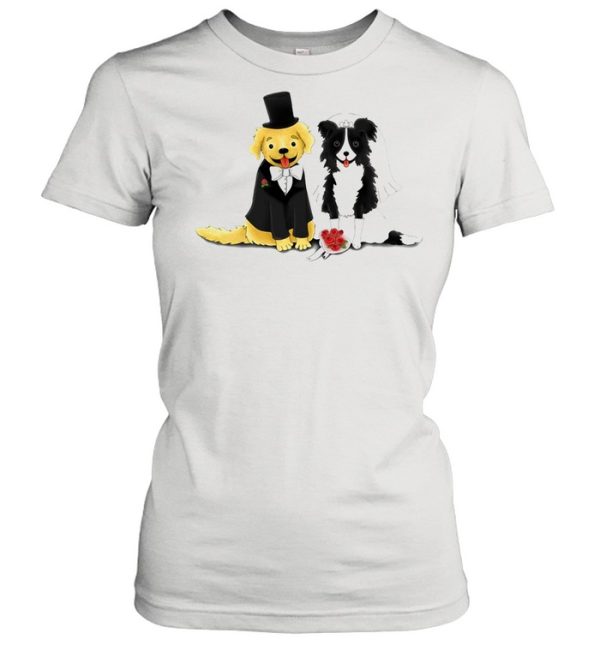 Dog Bride And Groom – Retriever And Collie shirt