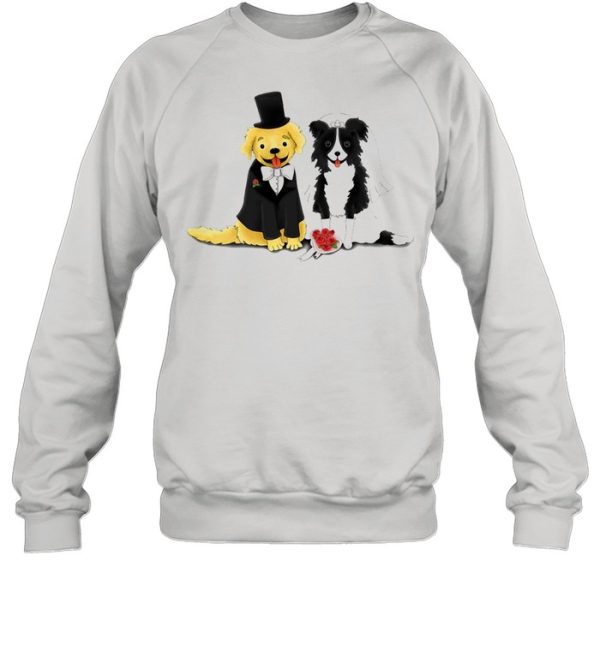 Dog Bride And Groom – Retriever And Collie shirt