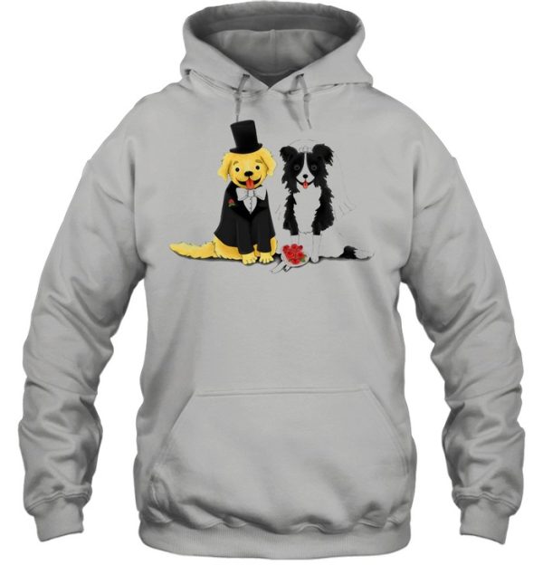 Dog Bride And Groom – Retriever And Collie shirt