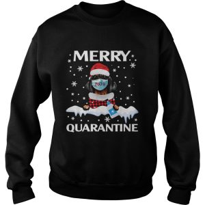 Dog Dachshund Face Mask Merry Christmas Quarantine shirt 3