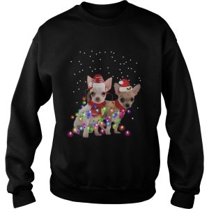 Dog Graphic Chihuahua Xmas Lights 2020 shirt 3