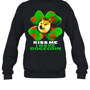 Dog Kiss me I have dogecoin 2021 Doge St Patrick Day shirt 2