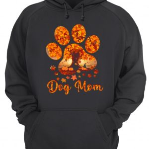 Dog Mom Autumn Leaves Halloween T Shirt 3