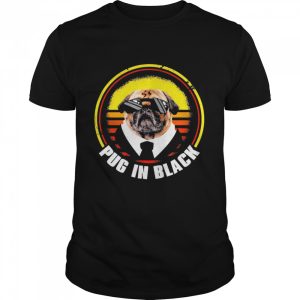 Dog Pug In Black Vintage Shirt