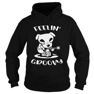 Dog playing guitar feeling groovy shirt 1